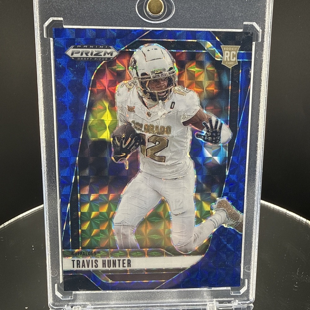 2025 Panini Prizm‎ Draft Picks Blue Finite Prizm Travis Hunter /89